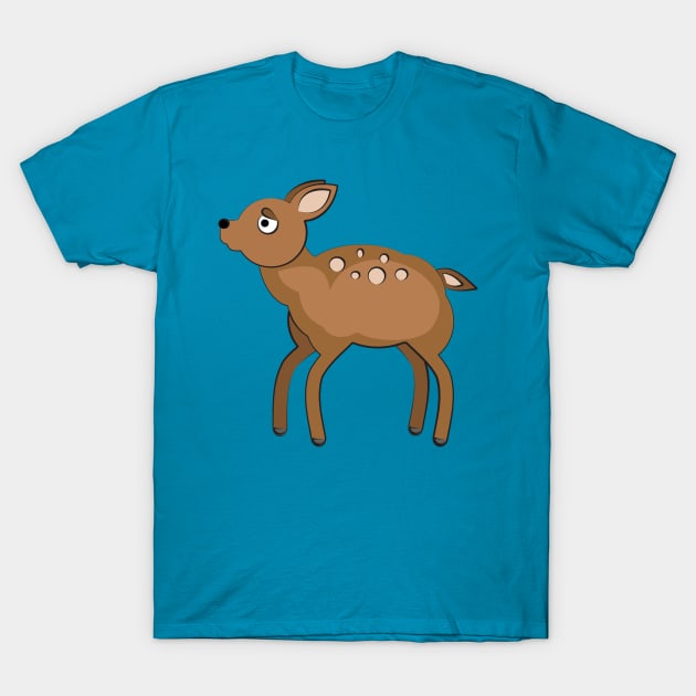 Cute Baby Deer T-Shirt by evisionarts